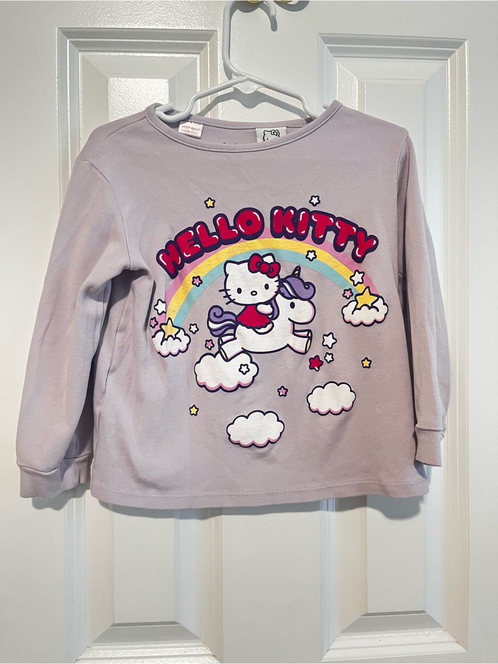 Hello Kitty Lilac Long-Sleeve Graphic Pajama Top